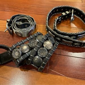 Lot of 3 vintage Men's Belts including Nanni. Please see pictures for length